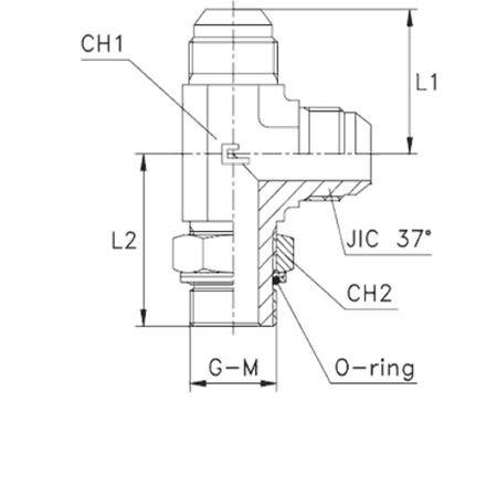 Штуцер FRLG JIC7/16" M12x1.5