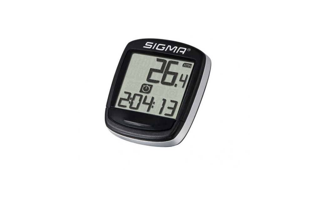 Велокомпьютер SIGMA Baseline 500 проводной, 5 функций, с подсветкой экрана, серо-черный