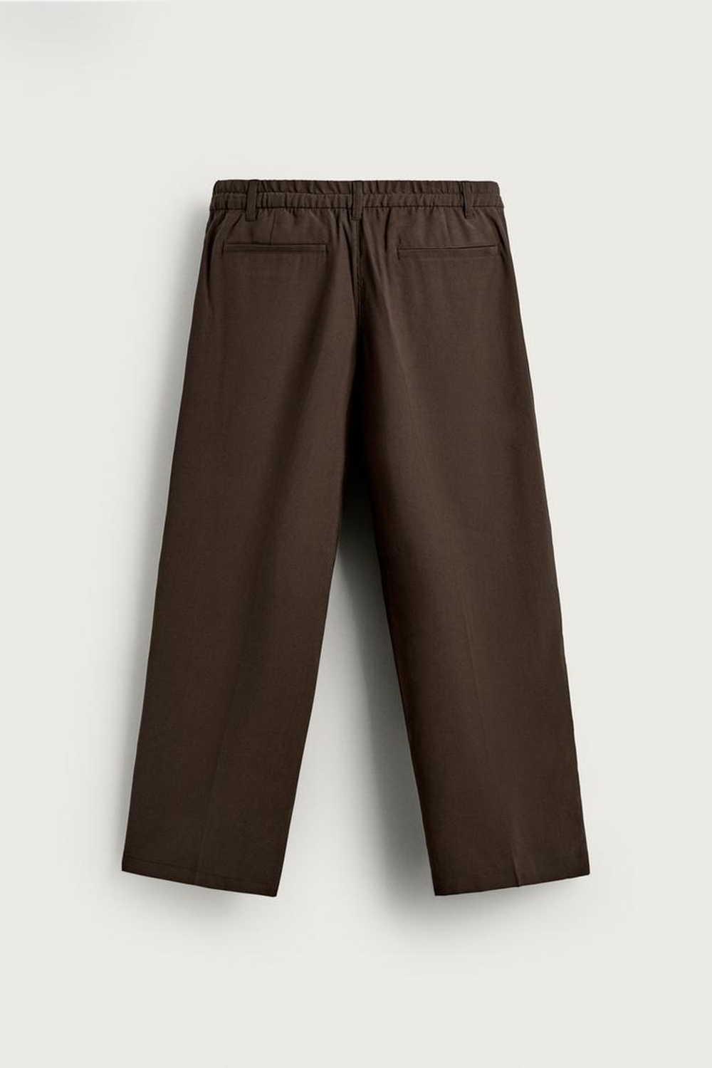 ZARA СТРУЯЩИЕСЯ БРЮКИ RELAXED FIT СО СКЛАДКАМИ, КОРИЧНЕВЫЙ