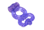 Эрекционное кольцо на член и мошонку с вибрацией Treadle purple (Цвет: фиолетовый)