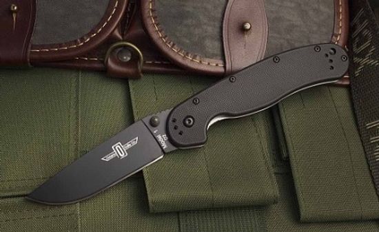 Складной нож Ontario RAT 1 Folder ONT/8868 c клинком из стали D2, рукоять GRN