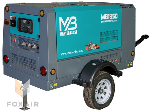 Винтовой дизельный компрессор Master Blast MB185D-7