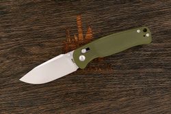 Нож складной CJRB J1943-GN Shale, клинок 80мм, сталь AR-RPM9, рукоять G10 оливковый