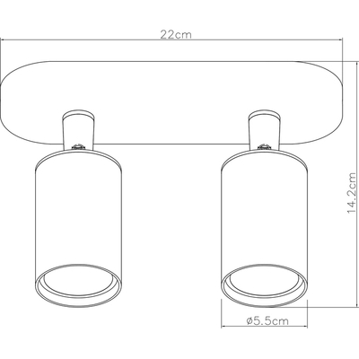 Спот Arte Lamp AQUARIUS A3226PL-2BK, 2хGU10