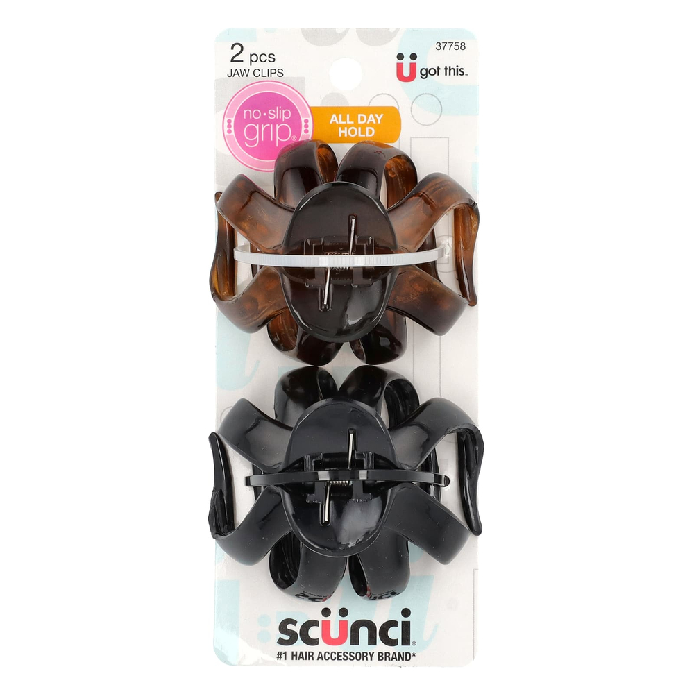 Scunci, No Slip Grip, захваты для губ, осьминог, 2 шт.