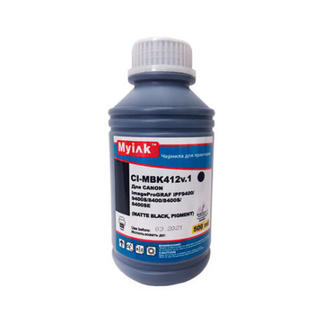 Чернила MyInk для CANON (PFI-120MK/PFI-706MK) imagePROGRAF TM-200/300, iPF9400/8400 (500мл, matte black, Pigment) CI-MBK412 v.1