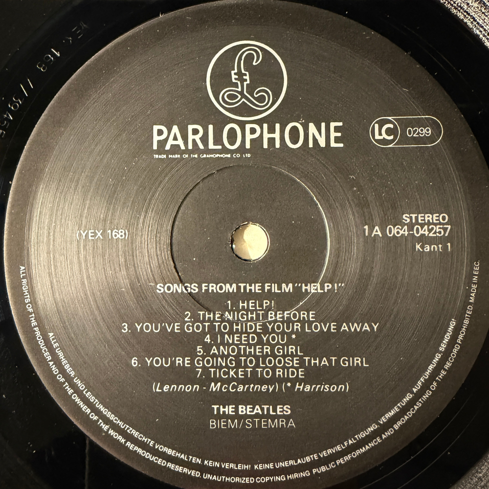The Beatles ‎– Help! (Голландия)
