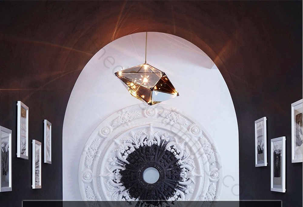 Pendant design lamp  Maxhedron Horizontal by Bec Brittain (Amber)
