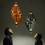 Pendant design lamp  Maxhedron Horizontal by Bec Brittain (Smoky)