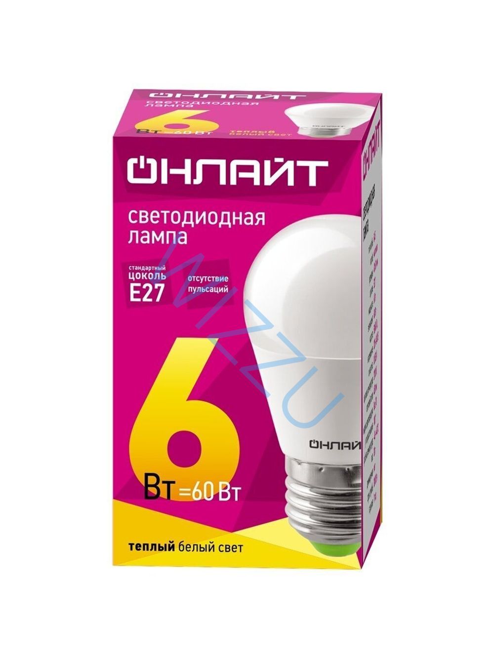 Лампа ОНЛАЙТ OLL-G45-6-230-27K-E14
