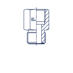 Адаптер AS D10 ORFS 11/16 - BSP 1/2
