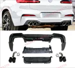 Диффузор заднего бампера в стиле X4M с насадками на выхлоп для BMW X4 G02 с М-пакетом 2018+ БМВ