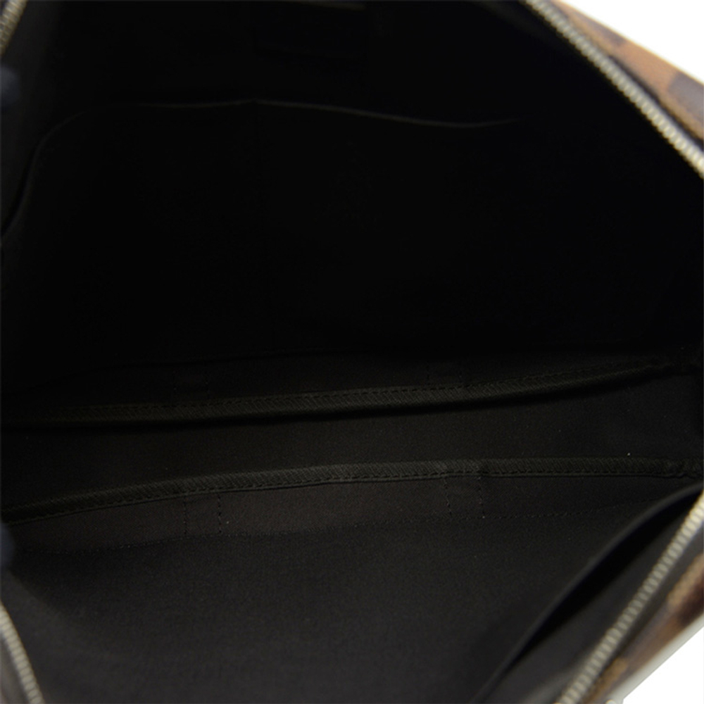 LOUIS VUITTON PORTE DOCUMENTS VOYAGE Canvas Leather Briefcase Small Men"s Brown