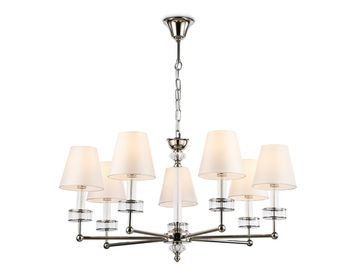 Подвесная люстра 7*E14 LH71003/7 BN/WH никель/белый High Light Classic Ambrella