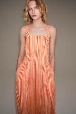 ПЛАТЬЕ МИДИ В ПОЛОСКУ — ZW COLLECTION — ZARA