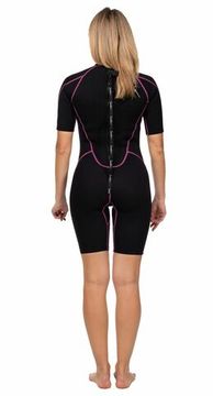 Гидрокостюм женский Marlin Malibu Shorty Lady 2,5 мм черно-розовый