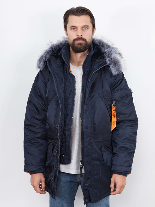 Куртка мужская зимняя Apolloget Everrest (т.синий/оранжевый - r.blue/orange)