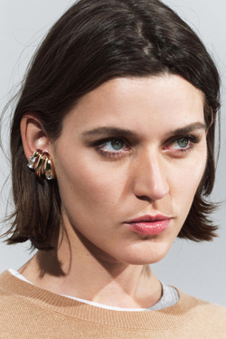 ZARA СЕРЬГИ-КАФФЫ С ТРЕМЯ КОЛЬЦАМИ И СТРАЗАМИ, ЗОЛОТИСТЫЙ