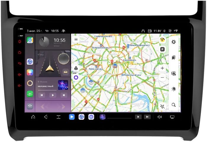 Магнитола для Volkswagen Polo 2009-2020 - Kuberg OL-9903 QLed, Android 13, Быстрейшая, CarPlay, SIM-слот
