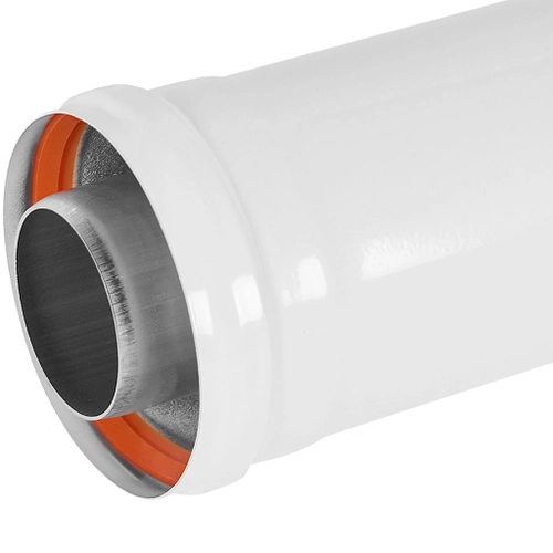 ROMMER RCA-6010-001000 Удлинитель дымохода коакс. раструбн. 60/100 L 1000