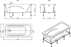 Ванна акриловая Roca Line 150x70 см ZRU9302982