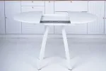 Стол обеденный Элип (профиль) каркас белый
