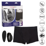 Черные трусы-боксеры с вибромассажером Remote Control Panty Set L/XL (Размер: L-XL) (Цвет: черный)
