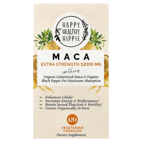 Happy Healthy Hippie, мака, 120 вегетарианских капсул
