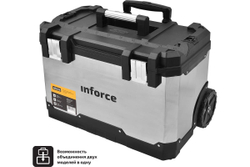 Металлопластиковый ящик для инструментов 24 на колесах Inforce 06-20-09