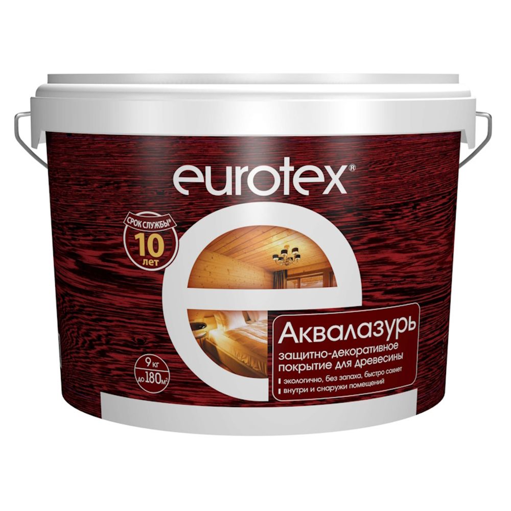 Пропитка по дереву EUROTEX Аквалазурь белый 9л (Рогнеда) Пропитка по дереву EUROTEX Аквалазурь белый 9л (Рогнеда)