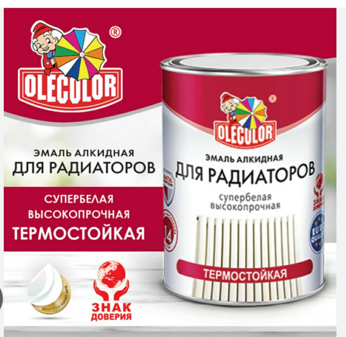 Эмаль Для радиаторов ПФ-115 Белый 0,9кг Olecolor
