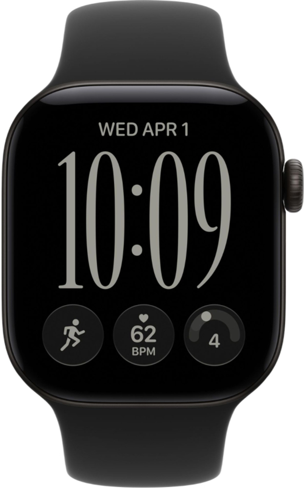 Apple Watch Series 12, 46 mm, GPS, Black Aluminum, Black Sport Band, M/L