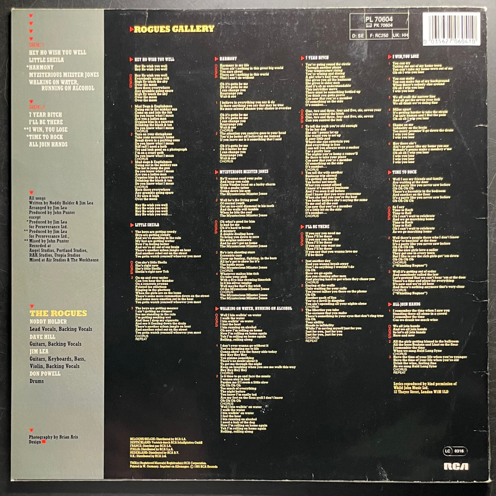 Slade ‎– Rogues Gallery (Германия 1985г.)