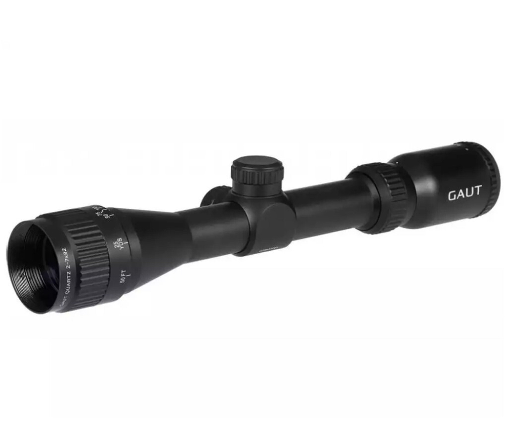 Оптический прицел Gaut Quartz 2-7x32, AO-параллакс, сетка 3 (Mil-Dot) нить, без подсветки