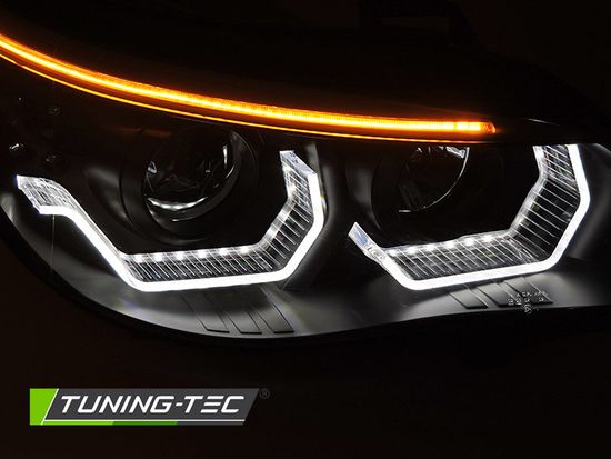 Фары передние ANGEL EYES LED 3D BLACK для BMW E60 E61 03-07