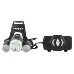 Фонарь налобный светодиодный ЭРА GA-809 аккумуляторный алюминиевый 4 режима трехламповый High Power Headlamp | Налобные фонари