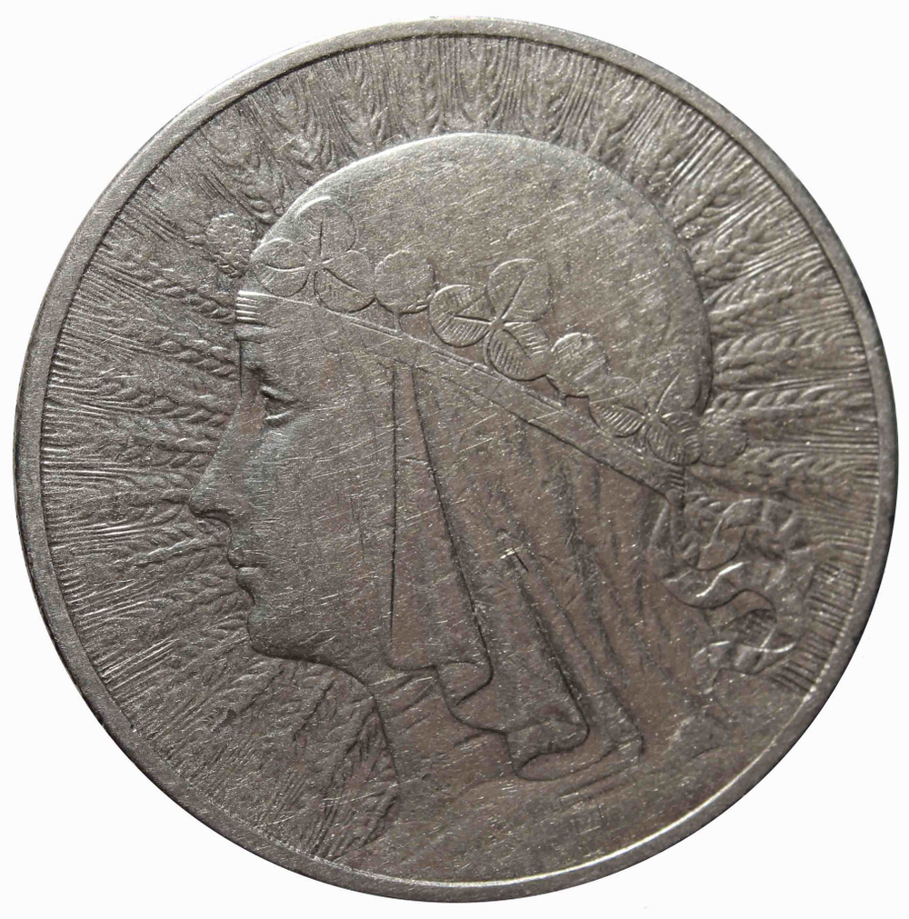 10 злотых Польша Ядвига 1932 год VF-XF №2