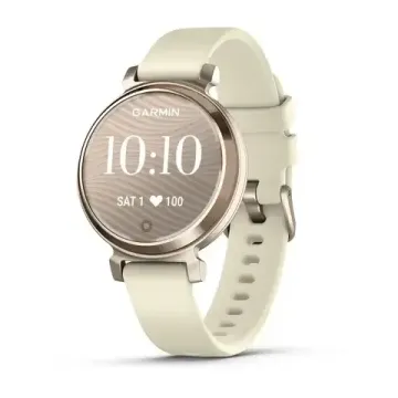 Умные часы Garmin Lily 2 кремово-золотые с кокосовым силиконовым ремешком