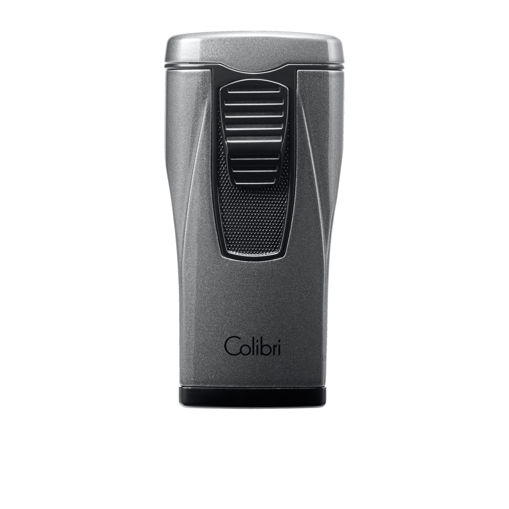 Зажигалка сигарная Colibri Monaco (тройное пламя), серый металлик
