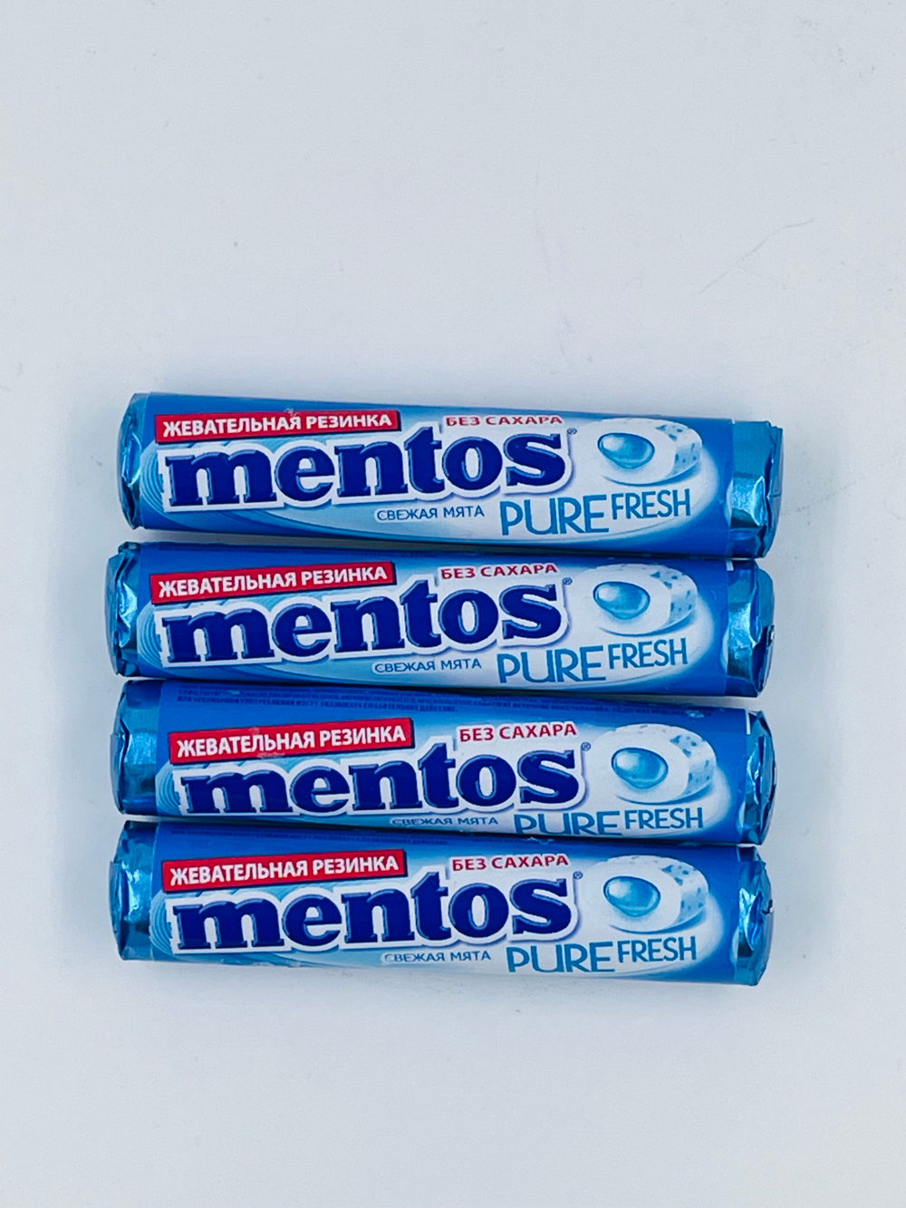 Mentos жевательная резинка Pure White вкус Свежая мята, (15,5х4) 62 г