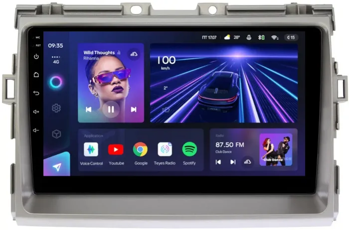 Магнитола для Toyota Estima 3 2006-2016 (без 360, рамка серая 9) - Teyes CC3 на Android 10, Быстрая, QLED, CarPlay, 4G SIM-слот
