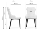 Стул на металлокаркасе Woodville Neli white, black