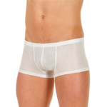 Мужские трусы-хипсы из ткани с текстурой змеиной чешуи Snake White Boxer (Размер: L) (Цвет: белый)