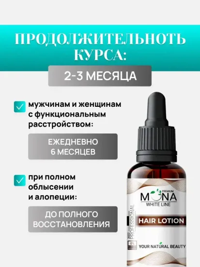 Сыворотка Mona Premium для роста волос, бороды и усов. Капиксил 15%, 30 мл