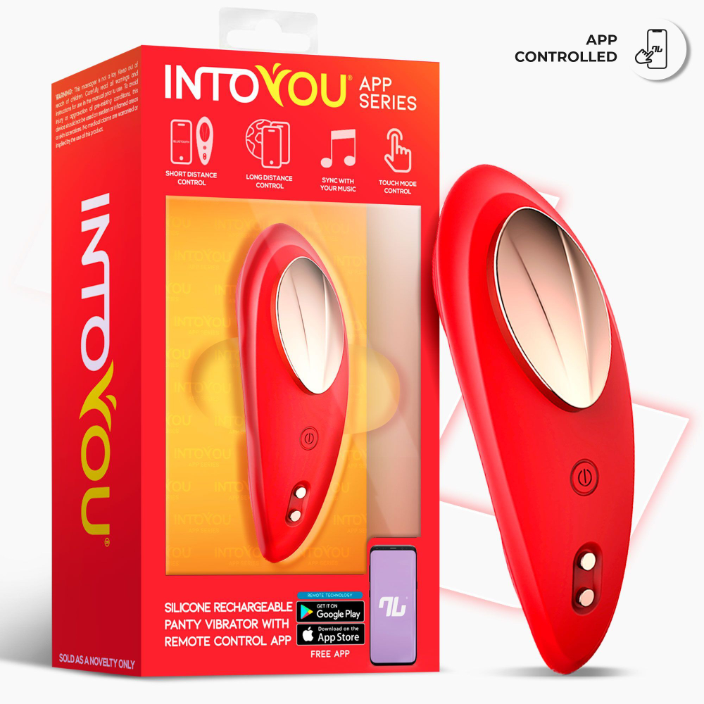 Красный интерактивный вибростимулятор в трусики Panty Vibrator (Цвет: красный)