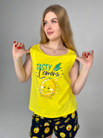 Пижама женская "Лимончик К.П" шорты/майка (99)