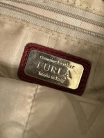 Женская сумка FURLA, бордового цвета, из натуральной кожи