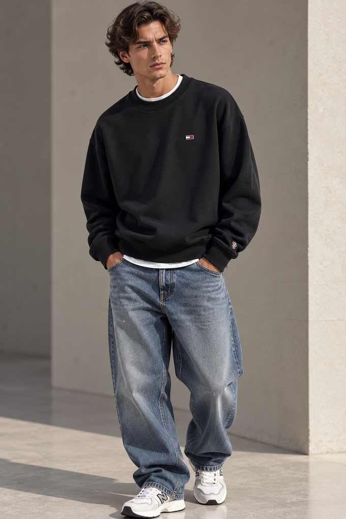 Хлопковый свитшот Tommy Jeans, L