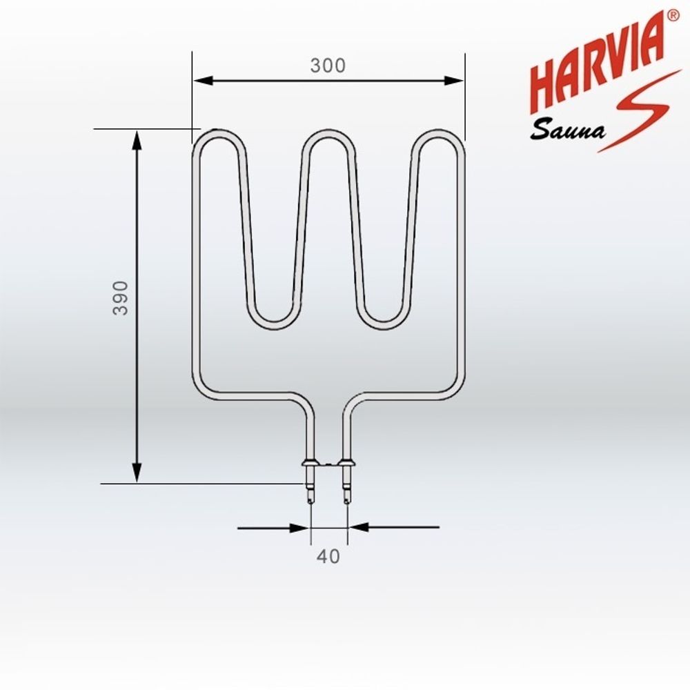 ТЭН HARVIA - тэн харвия 1500W ZSK-690 (ZSK690) 230V - нагревательный элемент для печи сауны