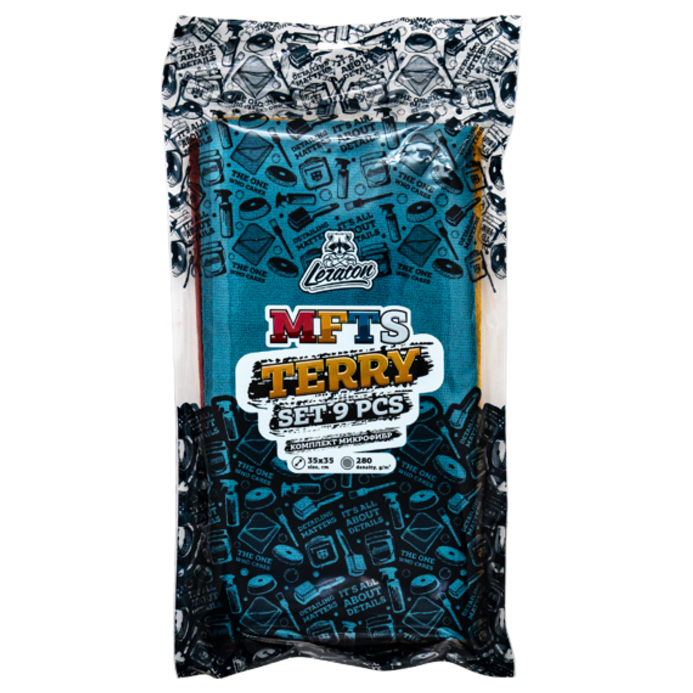 LERATON WORK SET TERRY MFTS Комплект микрофибр из 9 штук.35*35